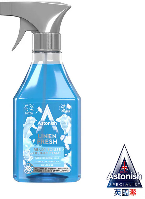 Astonish 抗菌四效合一精油清潔劑, 1個, 亞麻柑橘精油