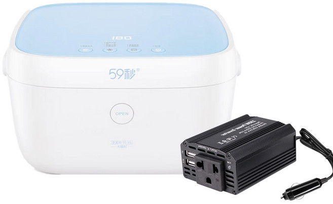 【旅光選物】59S T5紫外線消毒鍋 UVC LED內衣/奶嘴/奶瓶/玩具/鈅匙消毒 110-220V通用 露營車載旅行, 藍色, T5插電款+150W車載電源