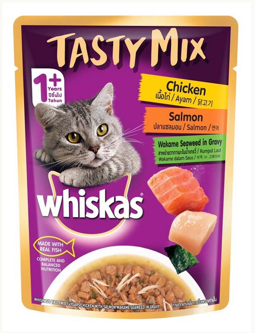 偉嘉 Whiskas 妙鮮包 什錦珍味 貓咪副食餐包 貓罐頭, 70g, 1包