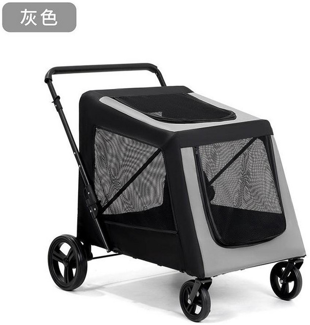 中大型犬寵物推車 可折疊外出手推車, SP200 - 灰色, 1個
