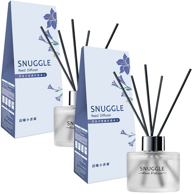SNUGGLE 熊寶貝 香氛室內擴香 沉靜雪松 小蒼蘭 清新茉莉 療癒白茶 晨光白麝香 茶中漫步 檸檬馬鞭草, 晨曦小蒼蘭, 100ml, 2個