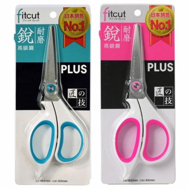 普樂士 PLUS 高碳鋼剪刀 SC-165A 辦公家用安全剪刀, 粉紅, 1支