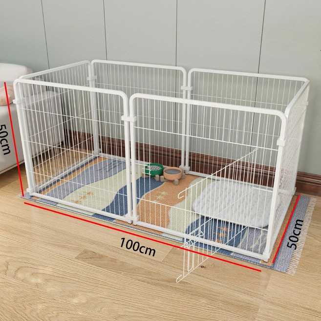 寵物圍欄 家用室內 50cm 高, 白6片 長100寬50高50, 1個
