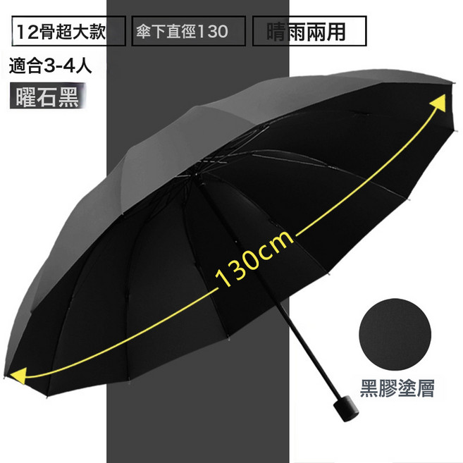 全自動折疊雨傘防曬防紫外線晴雨兩用抗暴風雨特大號雨傘加大加厚