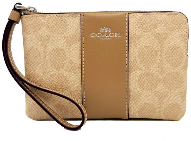COACH C LOGO 直紋 手拿包