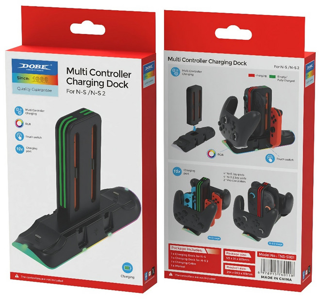 switch 2 joycon switch pro 二代 搖桿 充電底座 ns 手把收納 jc 把手 充電座 充電器, NS2代1代通用大充座-充2大4小