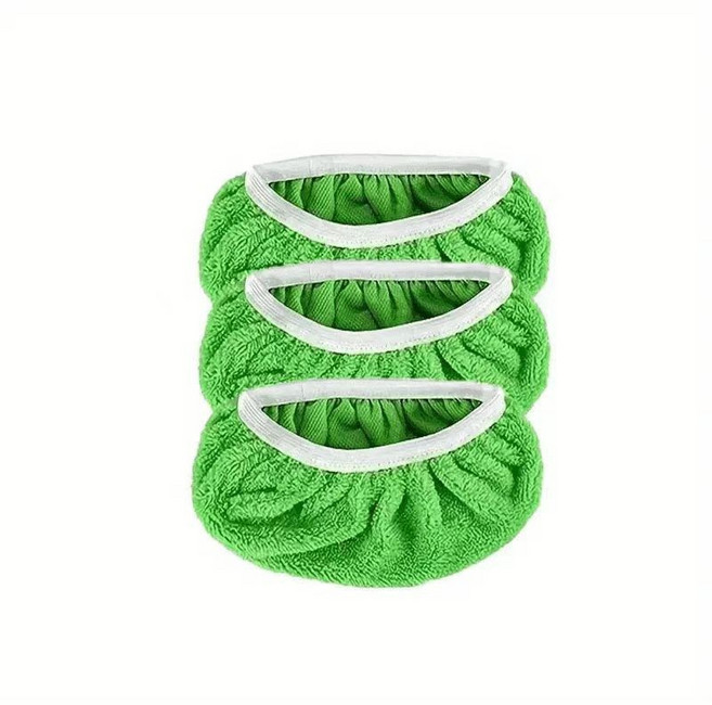 拖把替換布套,適用於 Swiffer 掃把拖把,珊瑚絨材質,乾濕兩用, 1個, 綠色,3件