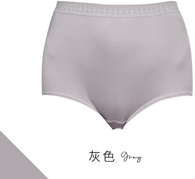 高腰包腹蠶絲內褲 女內褲 蠶絲 三角褲 天然抗菌 透氣纖維, 灰色