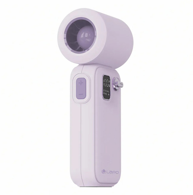 LAPO 迷你渦輪隨身風扇LF-02 送同色手繩 四段風速 USB-C充電 原廠授權1年保固 可上飛機, 奶茶/粉紫/白色, LF-02