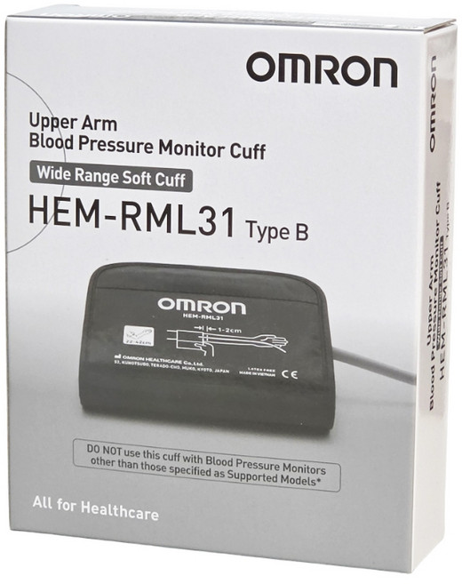 OMRON 歐姆龍 HEM-RML31 寬軟式壓脈帶 22-42cm Type B, 1個