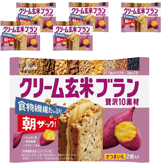 Asahi 朝日 奶油玄米麩皮地瓜 2入, 6個