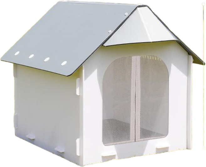室外防水防雨狗屋 中型犬戶外庭院狗舍, 防蚊門簾款 - 小號, 1個