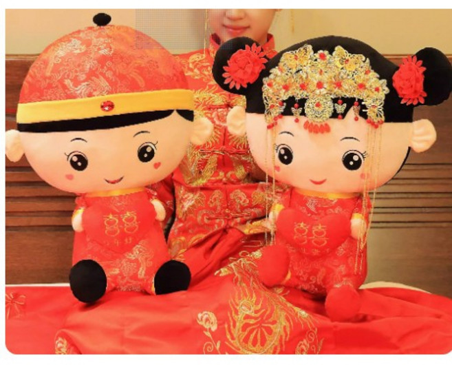 壓床娃娃安床娃娃結婚12禮婚品百貨,可愛造型,柔軟舒適,安心睡眠好夥伴, 1個