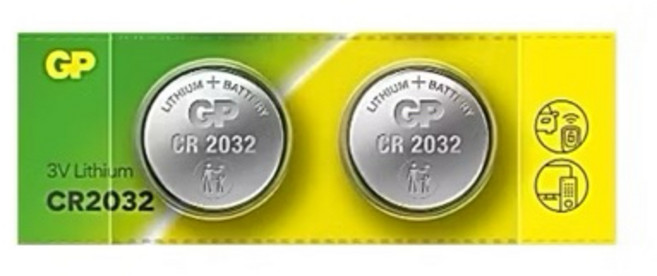 GP 鈕扣鋰電池 CR2032, 1個, CR2032-2入裝, 2