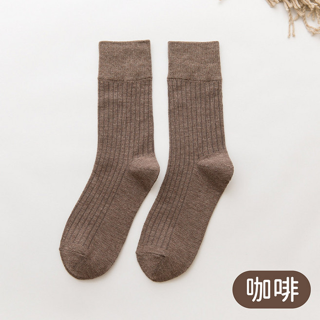 沐曜 素色日系中筒襪