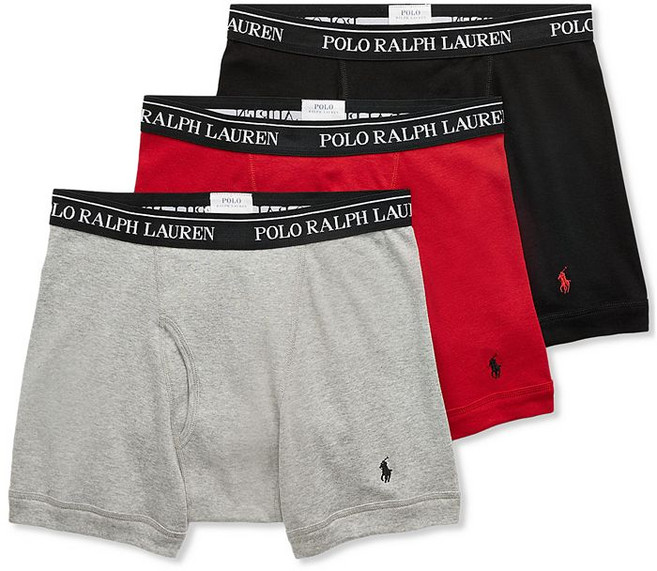 Polo Ralph Lauren 남성용 클래식 코튼 복서 브리프 3팩 - Andover Heather 249406