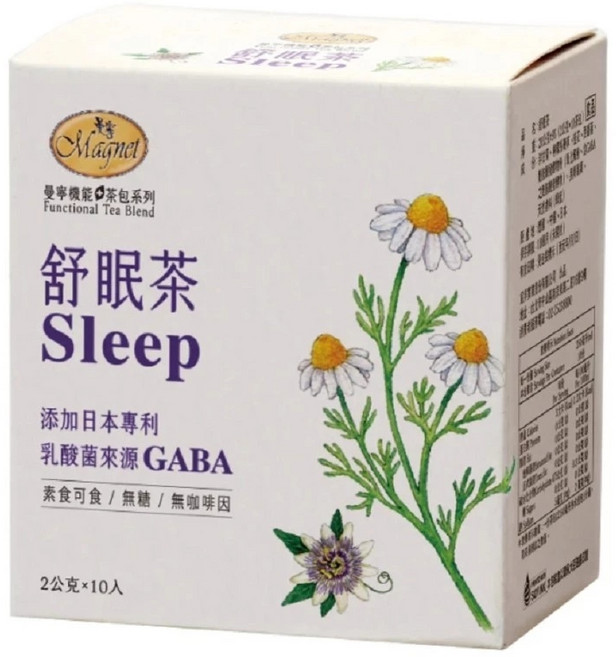曼寧 舒眠茶 添加日本專利乳酸菌來源GABA, 2g, 1個, 10個裝