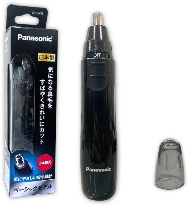 Panasonic 國際牌電動鼻毛剪 安全鼻毛刀, 1個, ER-GN12 黑色, 黑色