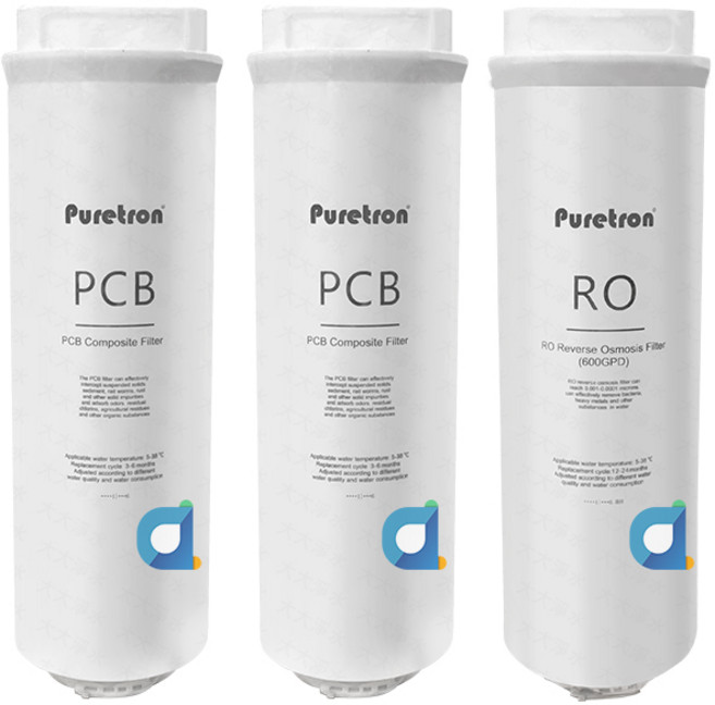 PURETRON 普立創 專用濾心組 (3支), 1套, DF-600