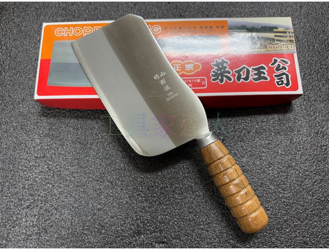 工具家達人 西滿鐵店 台灣製 滷肉刀 魯肉刀 木柄 剁刀 剁雞 剁鴨 魚刀 台式剁刀 文武刀 刀 青鋼 金龍, 1個, 魯肉刀(小)(三合鋼金龍), Silver