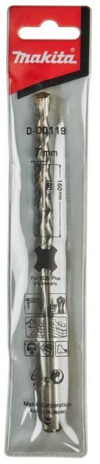 Makita D-00119 四溝二刃水泥鑽頭 7*160mm, 1個, D-00119 四溝二刃-含稅