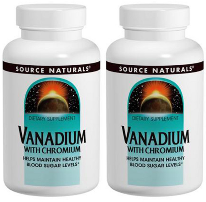 SOURCE NATURALS 釩&鉻補充錠, 180顆, 2罐