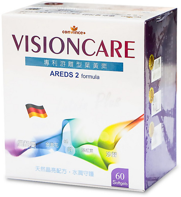 Convince VISIONCARE 專利游離型葉黃素軟膠囊, 1個, 60顆