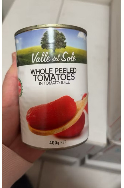 Valle del Sole 去皮整粒番茄,400克罐裝, 400g, 1個