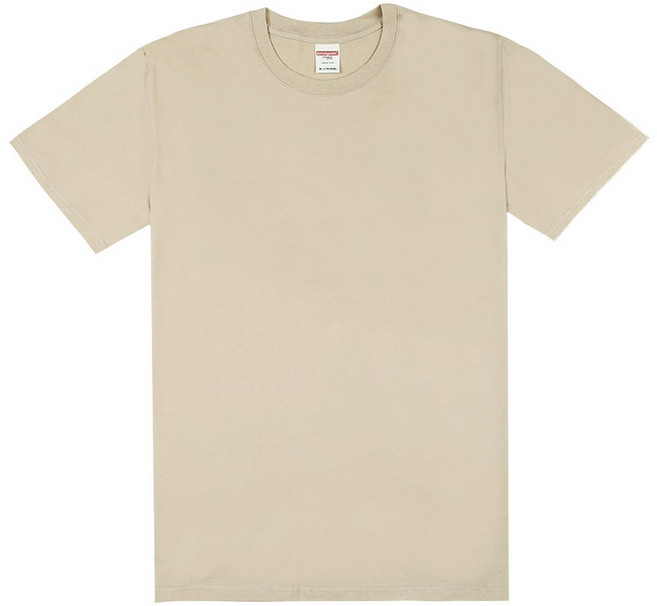 【CY】 AG18000 ARRIVE GUIDE 精梳棉T恤 短袖 親膚 素面上衣 T shirt 圓領, 卡其 16,M