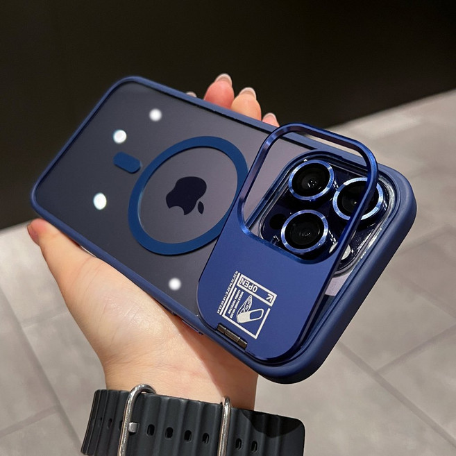 iPhone 磁吸鏡頭支架手機殼 適用於 iPhone 13 防摔保護殼