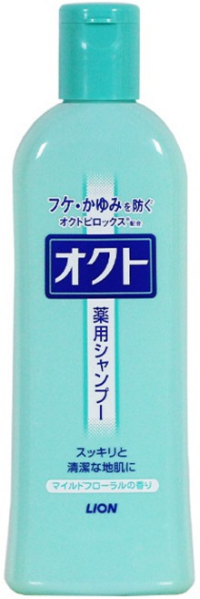 LION 獅王 OCTO 清屑舒癢 藥用洗髮精 320ml, 1件, 清屑舒癢洗髮乳 (溫和花香)