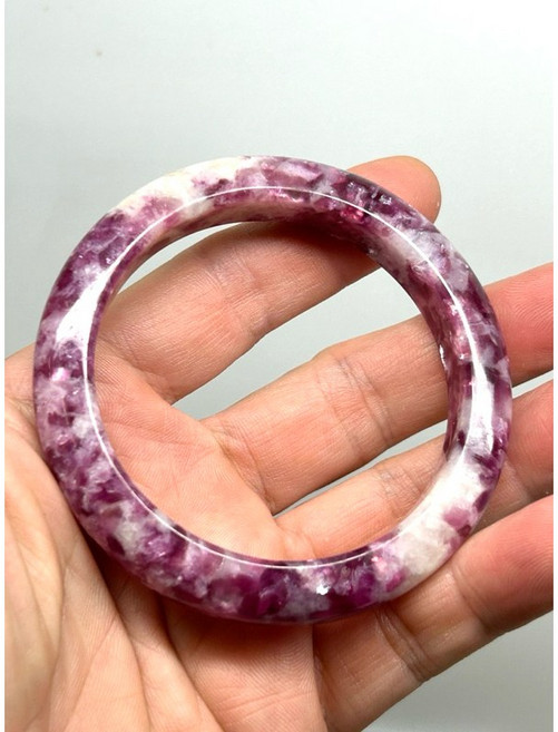 天然紫鋰雲母 57.8 mm 手鐲