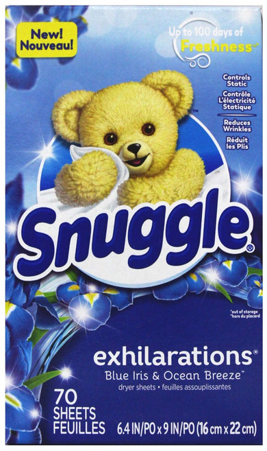 【易油網】SNUGGLE bounce 烘衣紙 柔軟片, 1個, 熊寶貝 70片 藍色 海洋微風