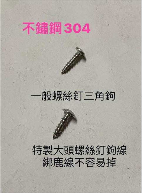 304不鏽鋼螺絲 鹿角蕨上板 植物上板, 1個, 大扁頭304不鏽鋼6分3/4"
