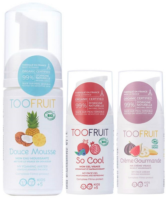 【TOOFRUIT】法國寶貝臉部保養3件組 兒童洗面乳 兒童保養, 1個, 160g