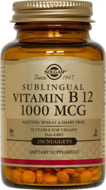 SOLGAR 維他命B12錠 1000mcg, 250顆, 1罐