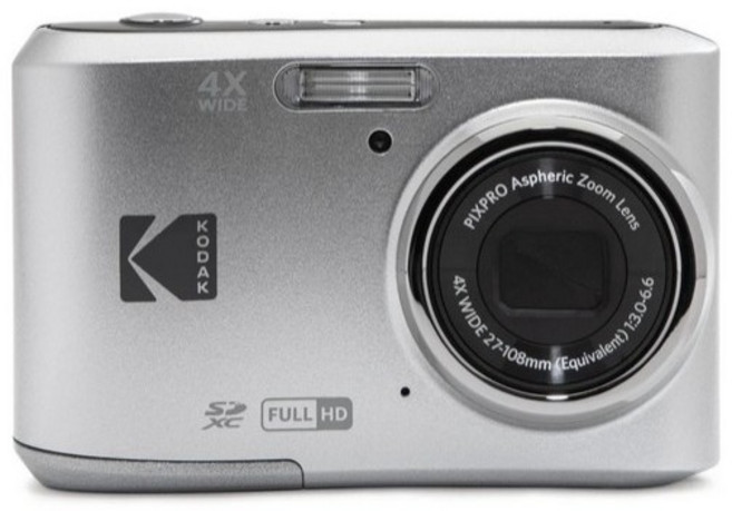 KODAK PIXPRO FZ45 16MP 數位相機 4倍光學變焦 27mm廣角 FULL HD, 1個, 新色FZ45-銀色,64GB SD高速記憶卡