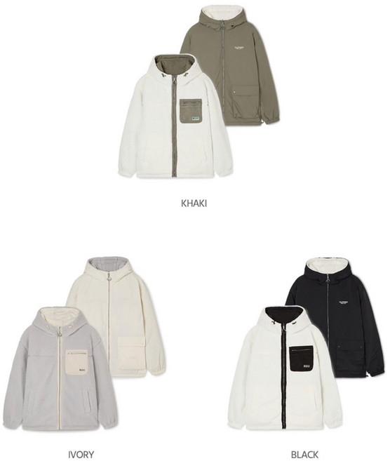 Who A U 25AW 雙面穿羊羔絨防風防水外套