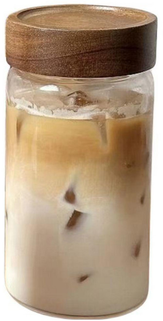耐熱玻璃杯 咖啡杯 隨行杯 大容量 冷萃杯, 透明, 1個, 500ml