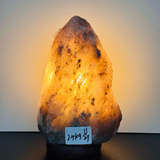 深藍鹽燈 水墨灰鹽燈 風水師指定招財黃光, 1個, 2.4kg/1,搭配陶瓷燈頭加粗可調光保險絲電線