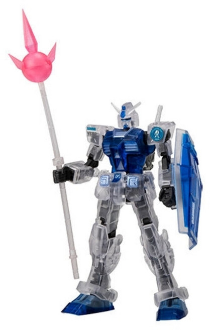 萬代 CAPSULE ACTION GUNDAM RX-78-2 可動轉蛋玩具 東京台場鋼彈基地限定版, 1個, 鋼彈基地透明配色ver.