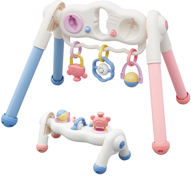 日本【樂雅 Toyroyal】寶寶二合一智育健力架, 彩色, 1個