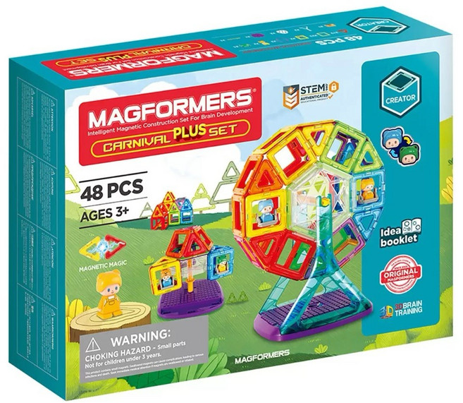 MAGFORMERS 磁性建構片 摩天輪 Plus 48PCS 3歲以上, 1個