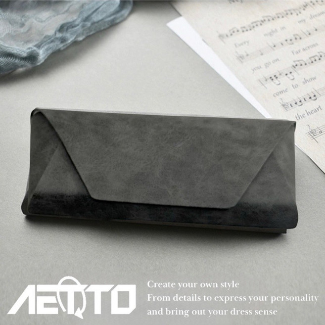 AETTO 簡約絨面眼鏡盒 高級感磁吸扣 細絨內裡 質感耐磨 眼鏡袋