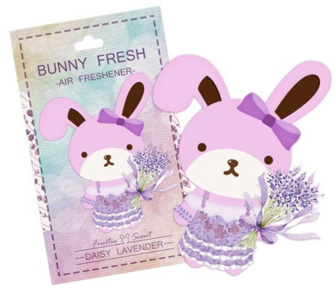 BUNNY FRESH 邦尼兔香氛卡空氣清新劑, 1個, 黛絲薰衣草 DAISY LAVENDER