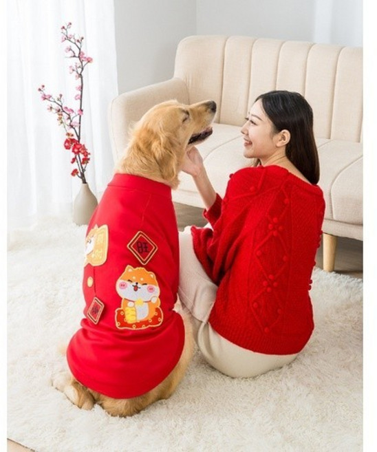 鬼點子 寵物狗狗冬季新款衣服 透氣親膚防掉毛 適合中大型犬, 1個