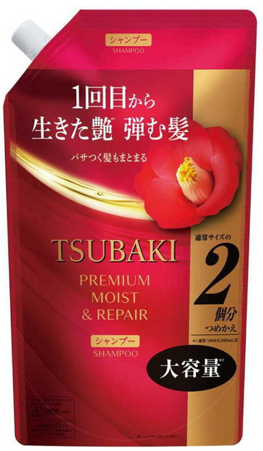 TSUBAKI 頂級潤澤&修護洗髮精 補充包 600ml, 1個