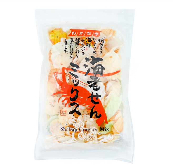岡田屋製菓 海老綜合餅, 185g, 1包