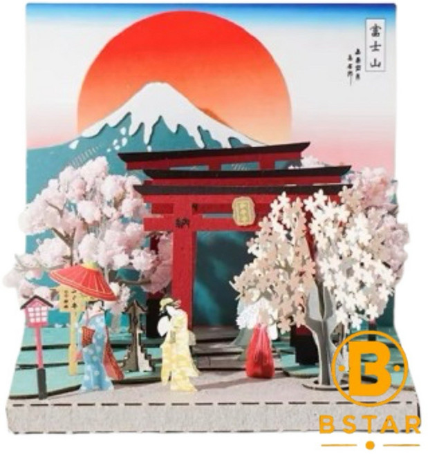 紙模型 好時光DIY材料包 櫻花鳥居 (S) 9026640, 1個
