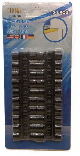 線路固定整理扣 20PCS, 黑色-20入, 1個